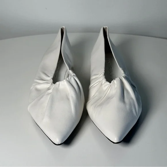 NWOB BY FAR REGINA WHITE NAPPA LEATHER